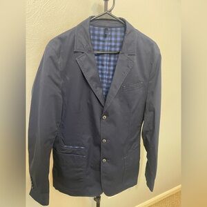 Boss Dark Blue Jacket with Plaid Interior